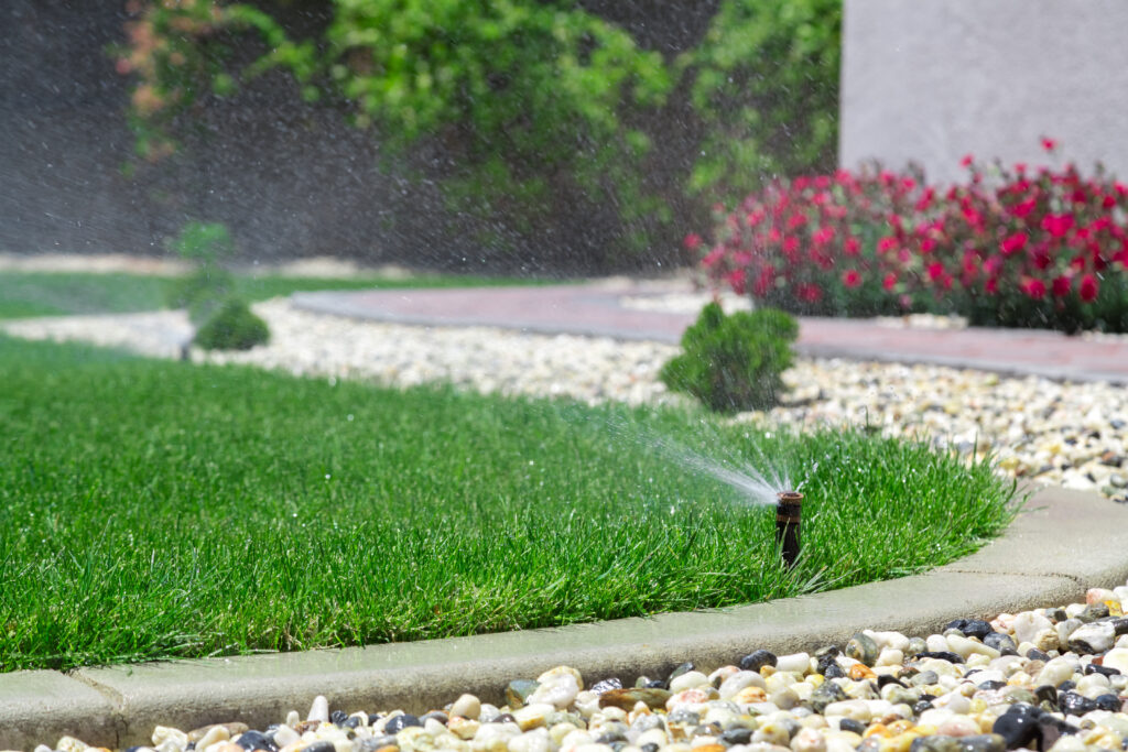 Lawn Sprinkler System Installed In Yard 1024x683